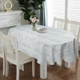 thumbnail image 5 of Oval Tablecloth 52 x 70 Inch, Vintage Geometric Leaves Tablecloth for Oval Table, Fabric Wrinkle Free Washable Waterproof Retro Tablecloth Oval Table Cloth for Kitchen Dining Room Table, 5 of 5