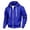 Blue, variant on Fanshiluo Men's Full Zip‑Up Hoodie Jacket, Solid Color Drawstring Hooded Sweatshirt with Pockets,Size L