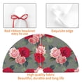 thumbnail image 4 of Picia Rose Flowers Print Christmas Tree Skirt , Christmas Tree Skirt Ornaments for Merry Christmas Holiday Party Decorations Indoor Outdoor-30", 4 of 7