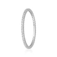 thumbnail image 3 of CARATS FOR YOU 1/4cttw Round Cut White Natural Diamond In 14K White Gold Plated Small Eternity Band Ring (0.27 Carat, I-J Color, I2-I3 Clarity), Ring Size-9.5, 3 of 5