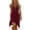 Wine, variant on Zpzdpjkx Womens V-Neck Sleeveless Cotton Linen Dress with Irregular Ruffle Hem Casual High-Low A-Line Summer Dresses for Women