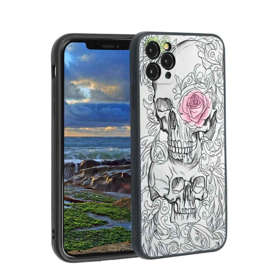 Skull-293 Phone Case, Degined for iPhone 11 Pro Case Men Women, Flexible Silicone Shockproof Case for iPhone 11 Pro