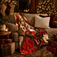 thumbnail image 3 of Festive Beagle Holiday Scene Box Poinsettias Christmas, Festive Pet Portrait Pattern, Warm Flannel Blanket for Living Room and Bedroom, Dog Lovers Just Because Gift, Pet Lover Home Decor, 3 of 9