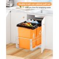 thumbnail image 5 of Double Pull Out Trash Can Under Cabinet with Door Mounting Kit,Under Sink Trash Can for Kitchen with Soft-Close Slides, Not Included Can，Requires Minimum Cabinets Opening 16" W X 24" D, 5 of 14