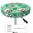 thumbnail image 4 of Naloa Christmas French Bulldog Round Bar Stool Cushion Cover 12-14 inch, Fits Kitchen, Office, Restaurant Chairs - 13 inch, 4 of 7