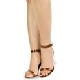 thumbnail image 4 of Cape Robbin Maria-2 Brown Clear Block High Heel Transparent Open Toe Pumps (Brown, 10), 4 of 4