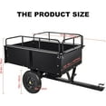 thumbnail image 2 of Utility Trailer, 750 lbs Duty ATV Trailer Steel Dump Cart with Removable Sides Hand-Pull Or Foot Pedal Dumping for Atvs, Utvs, Lawn Mowers, 2 of 7