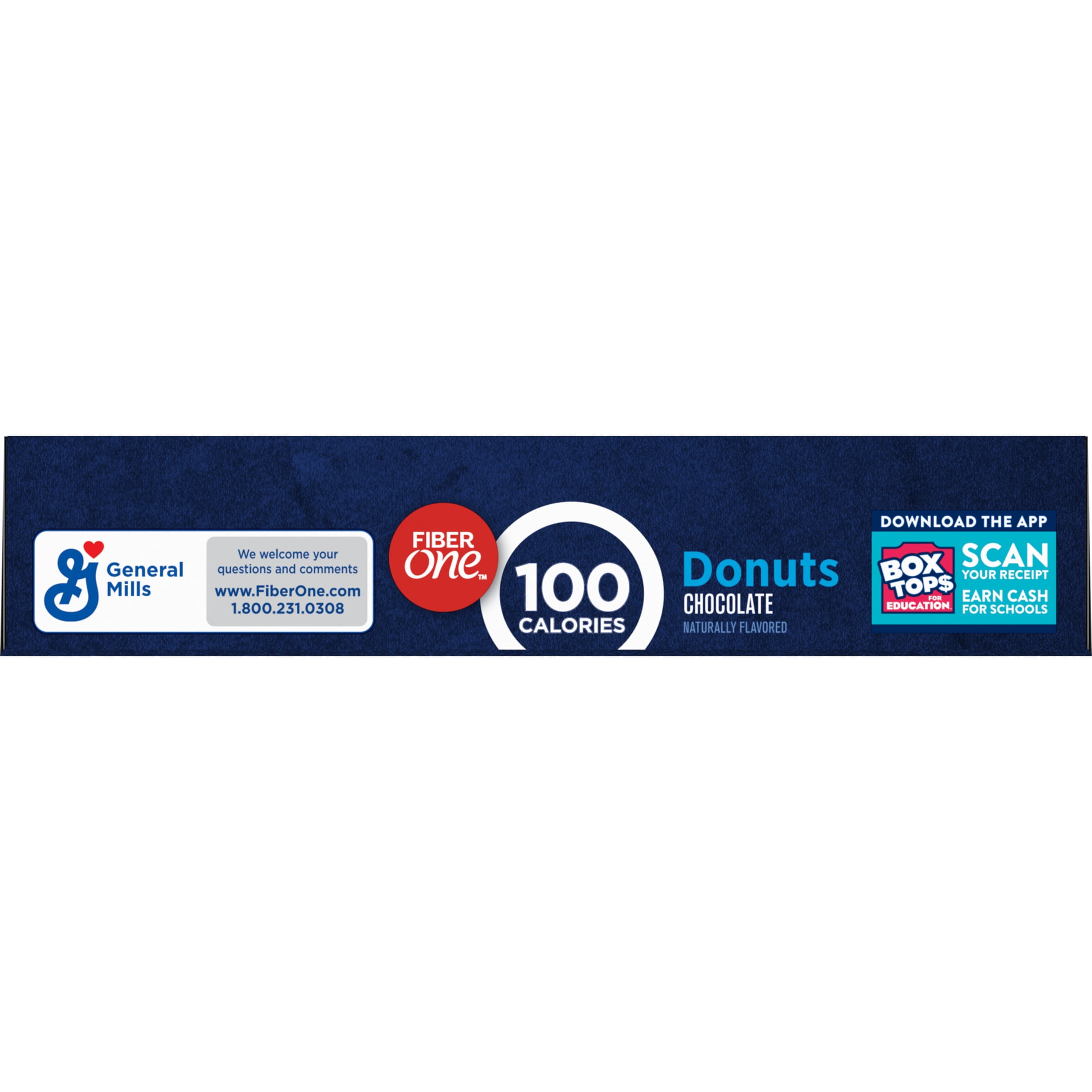 Fiber One 100 Calorie Donuts, Chocolate Snacks, 3g Sugar, 4 Count, 3.28 oz