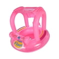 thumbnail image 1 of flotador de piscina para niños,flotador inflable para piscina para bebés con dosel,Flotador de agua con anillo de natación para bebé,Flotador de natación infantil para bebé niño Rosa, 1 of 8