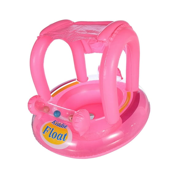 Flotador Inflable Para Piscina De Bebé Con Campana, Anillo De Natación Para Bebés, Color Rosa