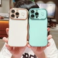 thumbnail image 4 of for iPhone 15 Pro Max Case for Women Girls, Cute Wave Frame Curly Shape with Love Heart Raised Camera Protection Cover Luxury Plating Shockproof Phone Case for iPhone 15 Pro Max (White), 4 of 17