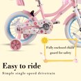thumbnail image 5 of RULLY 18" Daisy Bike for Age 5 6 7 8 9 Year old Toddlers and Girls, Retro Style in Pink, 5 of 8