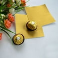 thumbnail image 3 of 100pcs Square Sweets Candy Chocolate Lolly Paper Aluminum Foil Wrappers Gold, 3 of 6