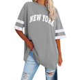 thumbnail image 2 of QHFBli Oversized Tshirts for Women Summer Short Sleeve Round Neck Graphic Tee Shirt, 2 of 4