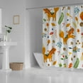 thumbnail image 3 of Coolnut Bath Shower Curtain Liners Cute Tribal Foxes 72x72in Polyester Waterproof with 12 Curtain Hooks, 3 of 6