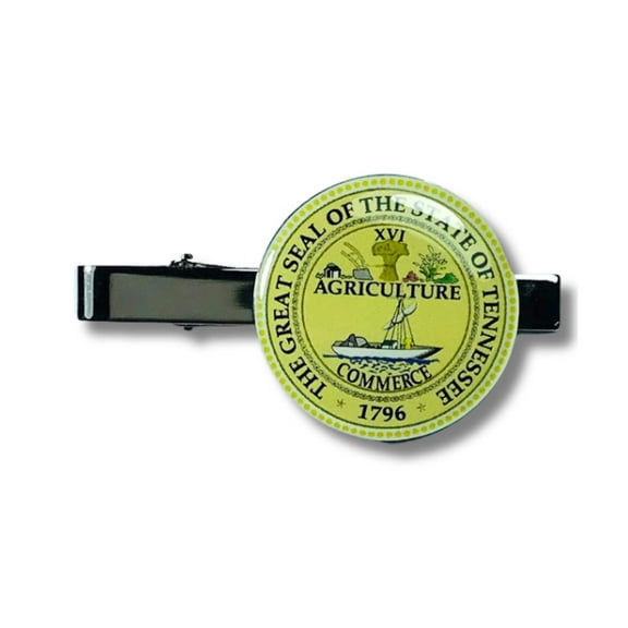 Tie Clip - State Seal Tennessee - USA | Men's Formalwear Accessory, Tie Bar, Necktie Fastener, Collectible Keepsake