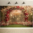 thumbnail image 2 of Romantic Garden Arch Wedding Backdrop Red Roses Greenery Bridal Shower Elegant Floral Bride to Be Engagement Valentine's Party Decorations Banner Supplies Photo Booth Props, 2 of 5