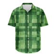 thumbnail image 4 of JIUKE St Patricks Day Shirt Men Short Sleeve Button down T-Shirts Shamrock Print Graphic Tee Shirts Causal Summer Tops, 4 of 5