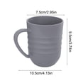 thumbnail image 3 of Naittoop 2pcs Striped Household Drinking Cup Mouthwash Tumbler with Handle Plastic Bathroom Rinsing Jug Food Grade Brushing Cup for Sink Vanity Travel Gray, 3 of 7