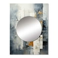 thumbnail image 2 of Designart "Urban Abstract in Grey and White III" Abstract Collages Mirror Wall Decor - Modern Grey Abstract Hallway Wall Mirror Art - 32" x 24" Inch, 2 of 5
