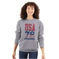 thumbnail image 3 of Patriotic USA 76 American Flag Sweatshirt for Men or Women Brisco Brands S, 3 of 6