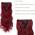 thumbnail image 4 of My-Lady 17-24Inch 8Pcs/set 18Clips in Long Wavy Synthetic Hair Extension Fiber Thick Double Weft Hair Hairpieces for Women Full Head Highlights Brown Black, 4 of 8