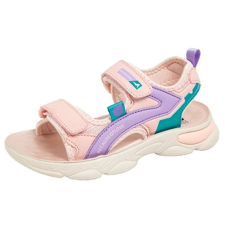 

Hwmodou Boys And Girls Open Toe Polyurethane Soft Soled Sports Sandals And Beach Shoes