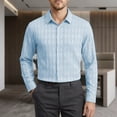 thumbnail image 2 of JAJAHO Mens Jacquard Dress Shirts Long Sleeve Business Casual Button Down Collared Regular Fit Wedding Shirts Trendy Tops, 2 of 4