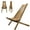 Natural, variant on Melino Single Wooden Folding Tamarack Chair Low-Profile Outdoor Lounge Seating, Chestnut