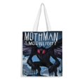 thumbnail image 1 of Mothman Bolso de tela con estampado de lienzo para mujer, bolsa de compras reutilizable y estética, con cremallera interior, regalo para mujer,40*40cm., 1 of 6