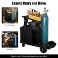 thumbnail image 3 of QXDRAGON 4-Drawer Rolling Welding Cart, MIG TIG ARC Plasma Cutter Machine Heavy Duty Welding Welder Cart with Tank Storage & 2 Cable Hooks & Safety Chain, 150 Lb Capacity, 3 of 10