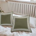 thumbnail image 6 of Forest Green Geometric Throw Pillow Covers 18x18 Inch Set of 2, White Greek Key Design Abstract Modern Art Waterproof Outdoor Pillow Covers, Decorative Cushion Pillowcases for Couch, Sofa, Bed, Patio, 6 of 9