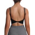 thumbnail image 1 of Bra Aoxjox Twist Back Sports Crop Tank Black Medium, 1 of 6