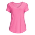 thumbnail image 5 of No Boundaries Women's Junior's Brushed V-Neck Short Sleeve T-Shirt, 5 of 5