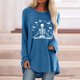 thumbnail image 2 of Camisas Para Mujer Camisetas de Gran Tamaño Manga Larga Cosplay Estampado Casual Cuello Redondo Camiseta Suelta Tops Blusa Camisas Odeerbi ODB134651, 2 of 4