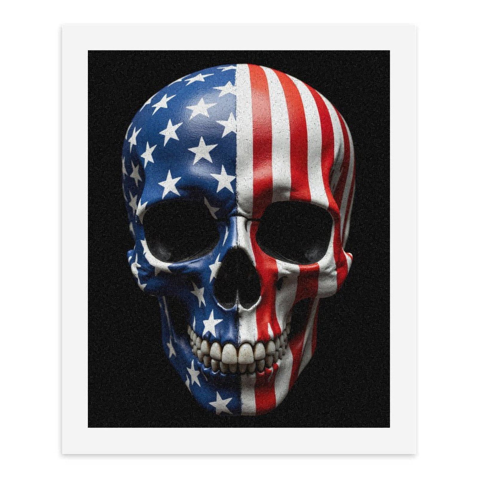 Paint By Numbers Kit for Adults Beginner - DIY Patriotic Skull Art Design Canvas Painting Kits for Adults, Frameless Paint By Number for Adults for Home Wall Decor 16x20 Inch