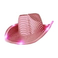 thumbnail image 4 of Sombrero de vaquero iluminado con LED Yinane rosa 37 cm x 25 cm x 12 cm, 4 of 8