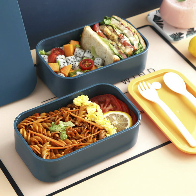 2 Layers Stainless Steel Lunch Box Portable Thermal Bento Boxes Insulated  Lunch Box Insulated Lunch Box Food Storage Containers For School Office  1.6l