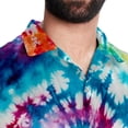 thumbnail image 5 of tie dye19 Men's Short Sleeve Hawaiian Beach Shirts, Casual Printed Button Down Spread Collar Tops, Summer Unisex Style, 5 of 6