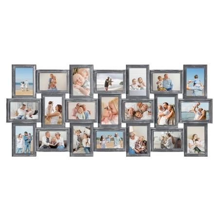 HELLO LAURA 21 Opening Photo Collage Frame 4x6, White Family Picture Wall Display