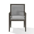 thumbnail image 2 of Benjara Mod 23 Inch Dining Armchair, Rubberwood, Fabric, Set of 2, Ash Gray, 2 of 5