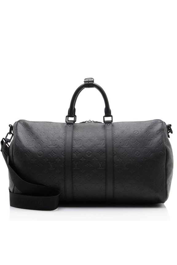 Pre-Owned Louis Vuitton Monogram Shadow Keepall Bandouliere 50 Duffle