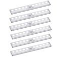 thumbnail image 1 of VYANLIGHT Luces debajo del gabinete Sensor de movimiento 10 luces LED para interiores – Tiras de luz para armario, cocina, baño, despensa – Iluminación inalámbrica para gabinete con pilas, despegar y, 1 of 5