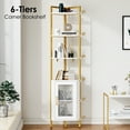 Homfa 71'' Corner Shelf with Storage 6 Tier Corner Bookshelf