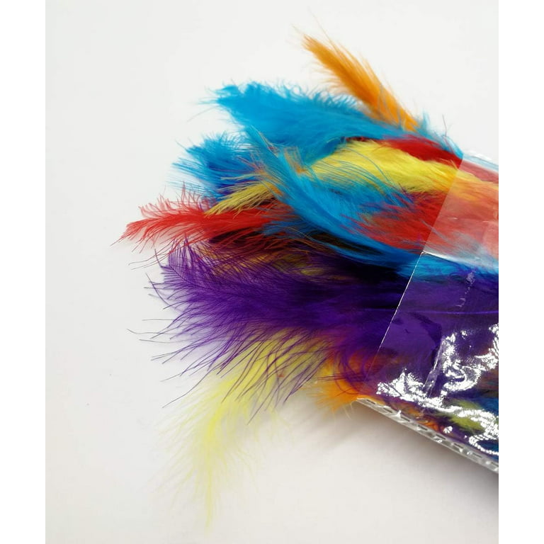 100pcs Light Blue Fluffy Turkey Marabou Feathers 4-6 Inches for Crafts  Dream Catcher Fringe Trim Colored Feathers Fly Tying Material