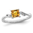 thumbnail image 1 of 1/2 Carat (ctw) Princess-Cut Solitaire Citrine Ring in Sterling Silver, 1 of 4