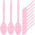 thumbnail image 2 of 100 Pcs Durable Pink Plastic Dessert Spoons for Daily Use Party Tableware Lightweight and Portable, 2 of 5
