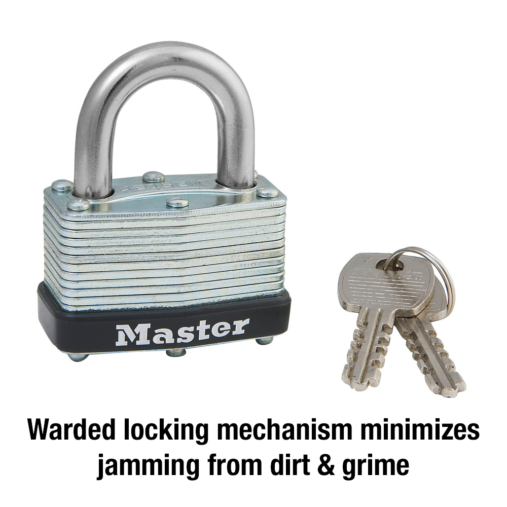 Master Lock 500D Laminated Steel Warded Padlock with Key - image 2 of 6