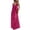 Hot Pink, variant on TAGOLD Womens Sleeveless Round-Neck Ankle Dress Solid Color Backless Strap Loungewear Summer Loose