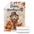 thumbnail image 2 of Happy Thanksgiving Goldendoodle Welcome Thankful Fall Autumn Pumpkin Cozy Fleece Blanket Doodle Dog Lover Gifts Idea Warm Soft Throw Blanket - 02021, 2 of 5